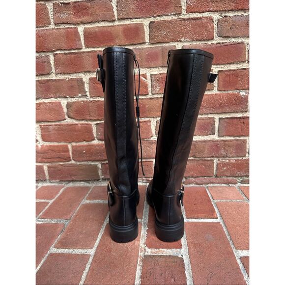 Ann Taylor Loft $200 black Tall Biker Boots womens sz 9.5 NEW - Picture 6 of 12